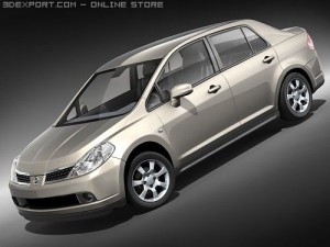 Nissan Tiida Versa Sedan 3Dモデル