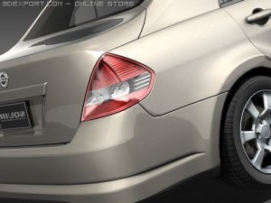 Nissan Tiida Versa Sedan Model 3D