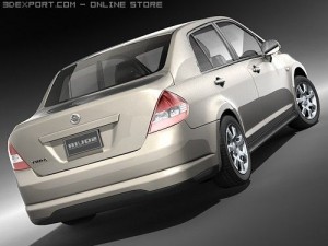 Nissan Tiida Versa Sedan Model 3D