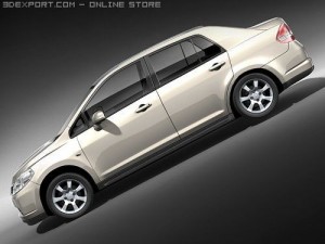 Nissan Tiida Versa Sedan Model 3D