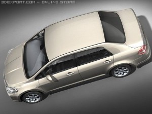 Nissan Tiida Versa Sedan Model 3D