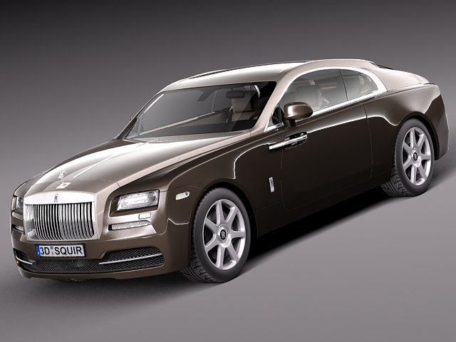 RollsRoyce Wraith 2014 Model 3D .c4d .max .obj .3ds .fbx .stl .blend 