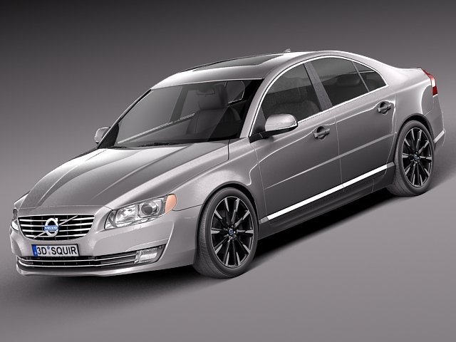 Volvo S80 2014 3D Модель .c4d .max .obj .3ds .fbx .stl .blend 