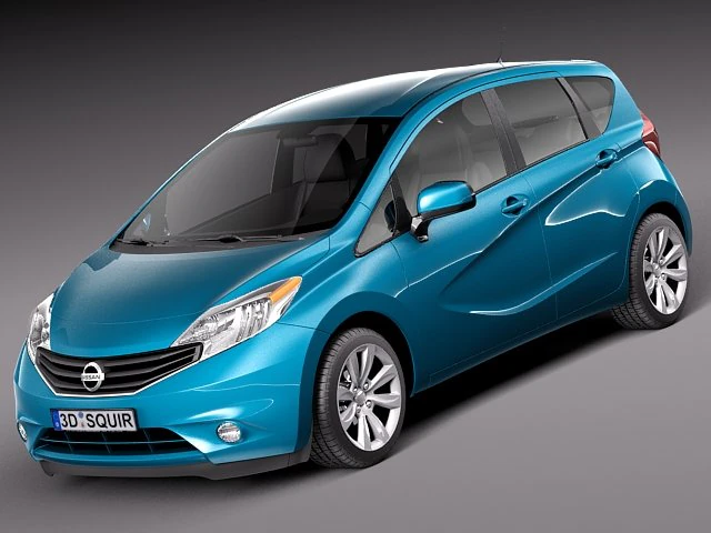 Nissan Versa Note 2014 3D Model .c4d .max .obj .3ds .fbx .stl .blend 