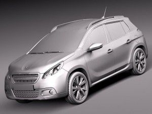 Peugeot 2008 2014 3D Модель