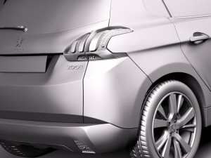 Peugeot 2008 2014 3D Модель