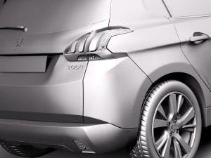 Peugeot 2008 2014 3D Model