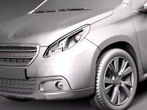 Peugeot 2008 2014 3D Модель