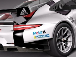 Porsche 911 RSR 2014 3D Model