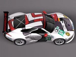 Porsche 911 RSR 2014 3D Model