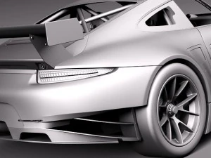 Porsche 911 RSR 2014 3D Model