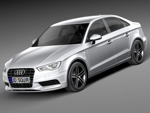Audi A3 Sedan 2014 3D 모델