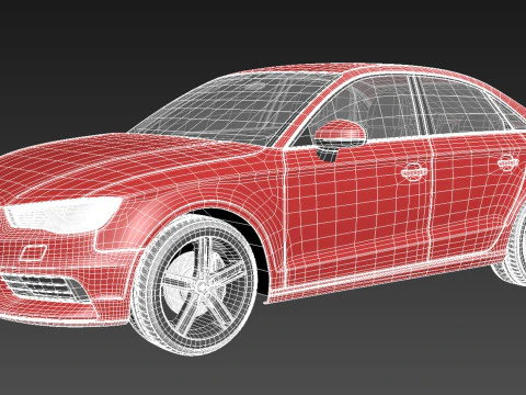 Audi A3 Sedan 2014 3D Model
