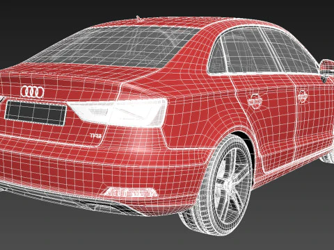 Audi A3 Sedan 2014 3D Model