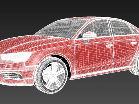 Audi A3 Sedan 2014 3D Model