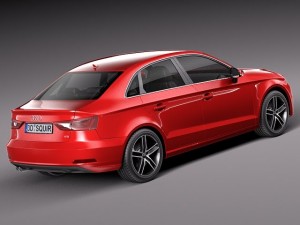 Audi A3 Sedan 2014 3D 모델