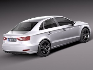 Audi A3 Sedan 2014 3D 모델