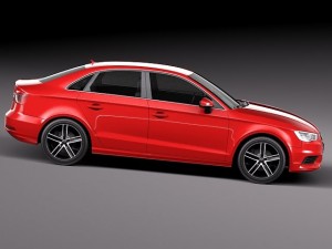 Audi A3 Sedan 2014 3D 모델