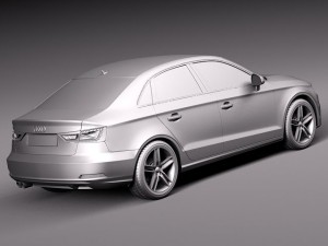 Audi A3 Sedan 2014 3D 모델