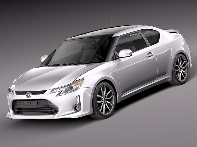 Scion tC 2014 3D Model .c4d .max .obj .3ds .fbx .stl .blend 