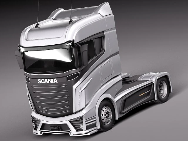 Scania R1000 2014 3D Model .c4d .max .obj .3ds .fbx .stl .blend 