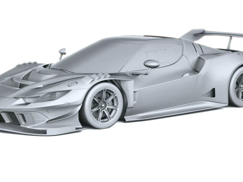 Ferrari 296 GT Modificata 2027 3D Model