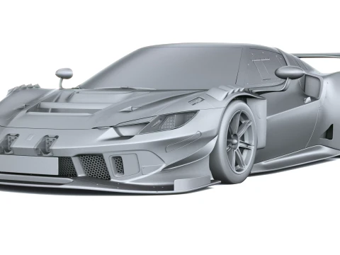 Ferrari 296 GT Modificata 2027 3D Model