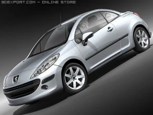 Auto sportiva Peugeot 207 CC Modello 3D