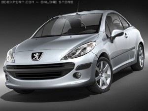 Peugeot 207 CC Sports Car 3D Model