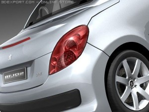 Peugeot 207 CC Sports Car 3D Model