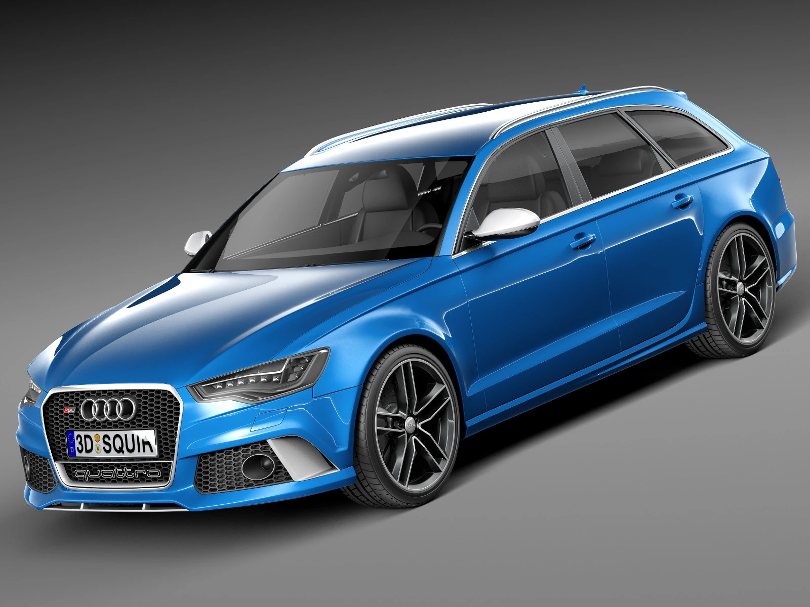 Audi RS6 Avant 2014 3D Model .c4d .max .obj .3ds .fbx .stl .blend 