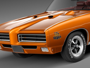 Pontiac GTO 1969 Convertible Modèle 3D