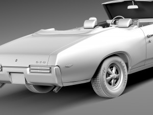 Pontiac GTO 1969 Convertible Modèle 3D