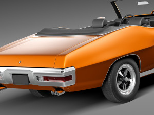 Pontiac GTO 1970 Convertible Model 3D