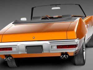Pontiac GTO 1970 Convertible Model 3D