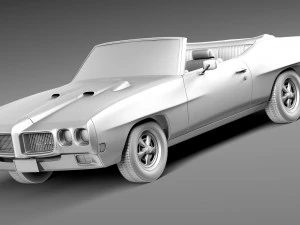 Pontiac GTO 1970 Convertible 3D Model