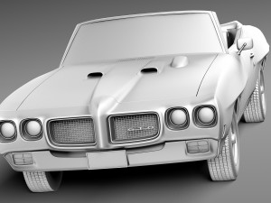 Pontiac GTO 1970 Convertible Model 3D