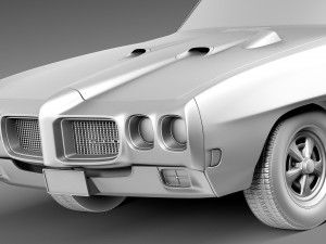 Pontiac GTO 1970 Convertible Model 3D