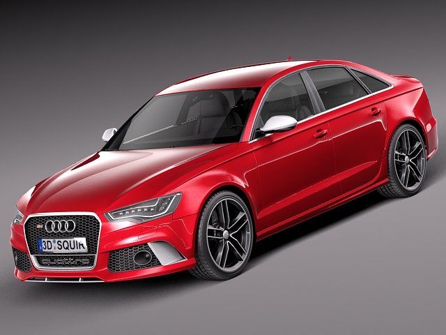 Audi RS6 sedan 2014 Model 3D .c4d .max .obj .3ds .fbx .stl .blend 