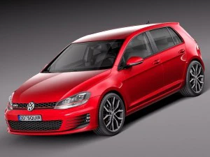 Volkswagen Golf VII GTI 5 portas 2014 Modelo 3D
