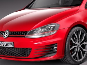 Volkswagen Golf VII GTI 5-door 2014 3D Model