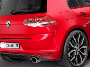 Volkswagen Golf VII GTI 5-door 2014 3D Model