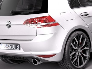 Volkswagen Golf VII GTI 5-door 2014 3D Model
