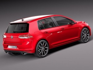 Volkswagen Golf VII GTI 5-door 2014 3D Model