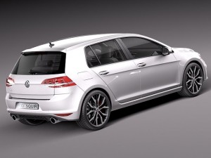 Volkswagen Golf VII GTI 5-door 2014 3D Model