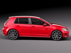Volkswagen Golf VII GTI 5-door 2014 3D Model