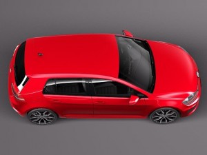 Volkswagen Golf VII GTI 5-door 2014 3D Model
