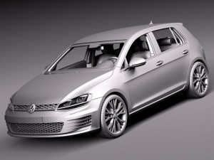 Volkswagen Golf VII GTI 5-door 2014 3D Model