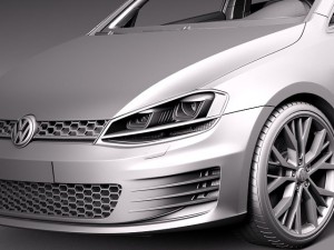 Volkswagen Golf VII GTI 5-door 2014 3D Model