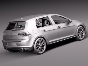 Volkswagen Golf VII GTI 5-door 2014 3D Model